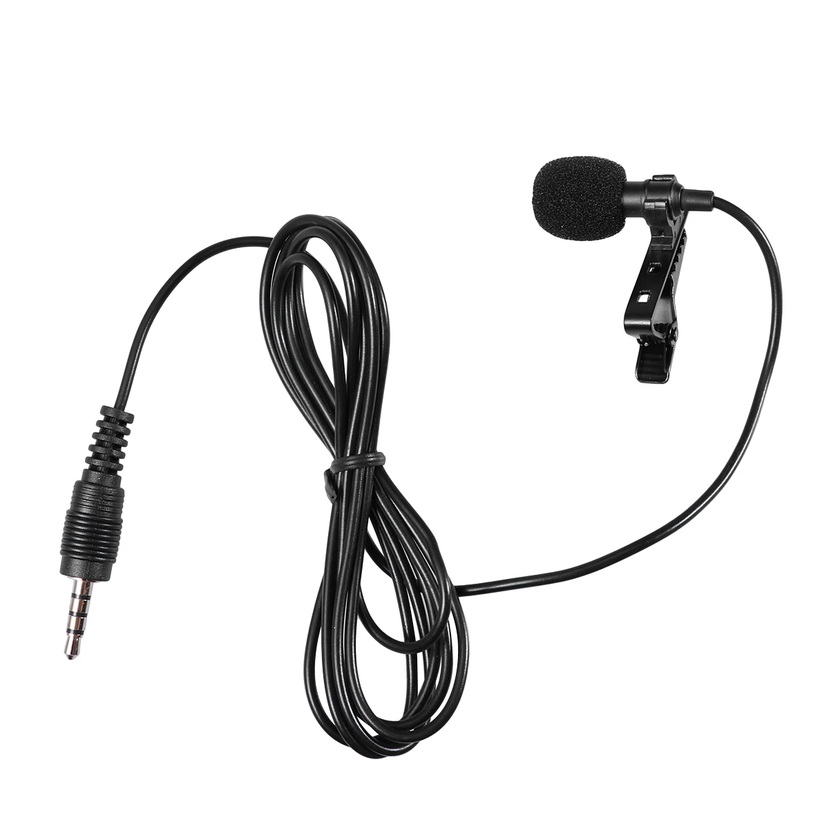 

Portable Mini Clip on Lavalier Microphone 35mm Jack Smartphone PC High Sensitivity Wide Frequency Windscreen Protector H