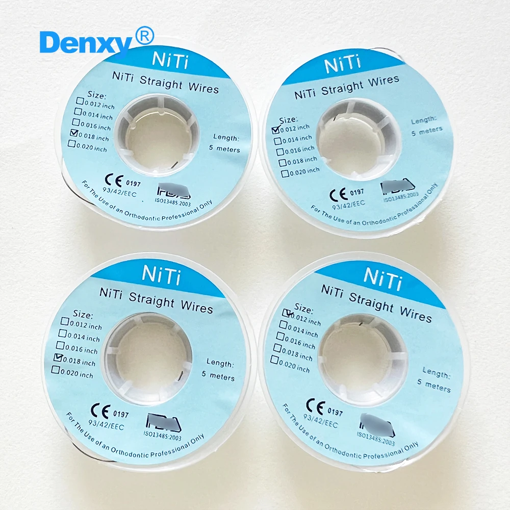 DENXY 3 Rollen/Set Kieferorthopädischer NiTi-Geraddraht 5m/Rolle Zahnspangen-Bogendraht Hochwertige Superelastische Zahnarztmaterialien – Detail 4