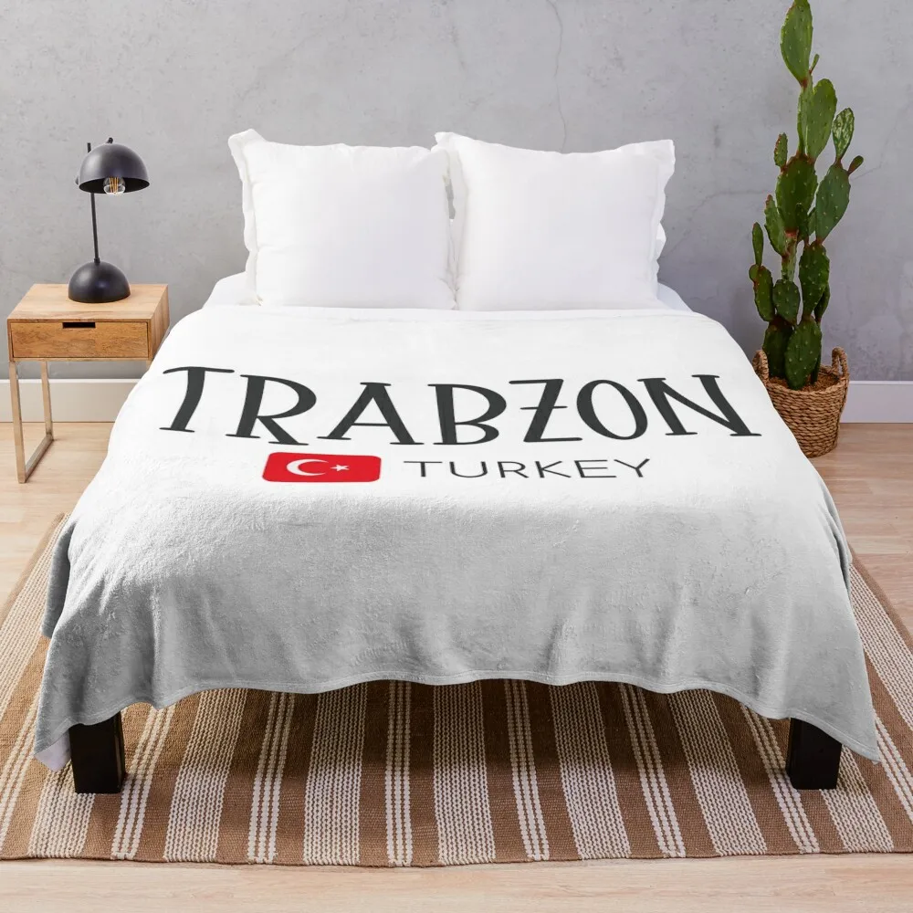 Trabzon - Turkey Throw Blanket Plush halloween Blankets Sofas Of Decoration Decorative Sofas Blankets