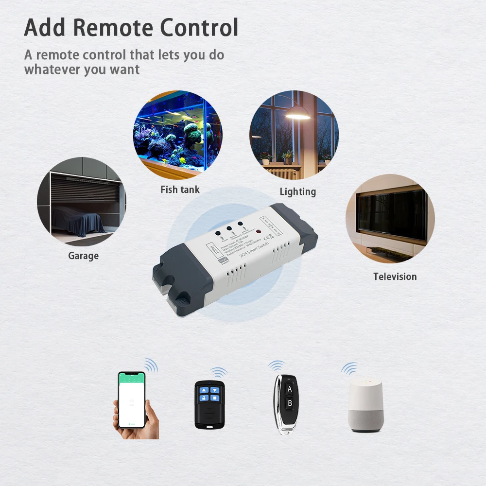 Tuya DC AC12V 24V 32V 220V WiFi Switch Relay Smart Home Remote Controll Wifi Inching Module Motor Curtain Switch Work With Alexa