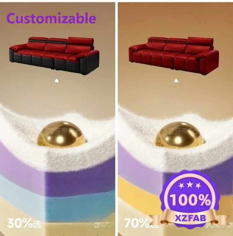 Factory Direct 2026 Italian leather sofa small apartment living room sofa piano keys straight row modern style sofa