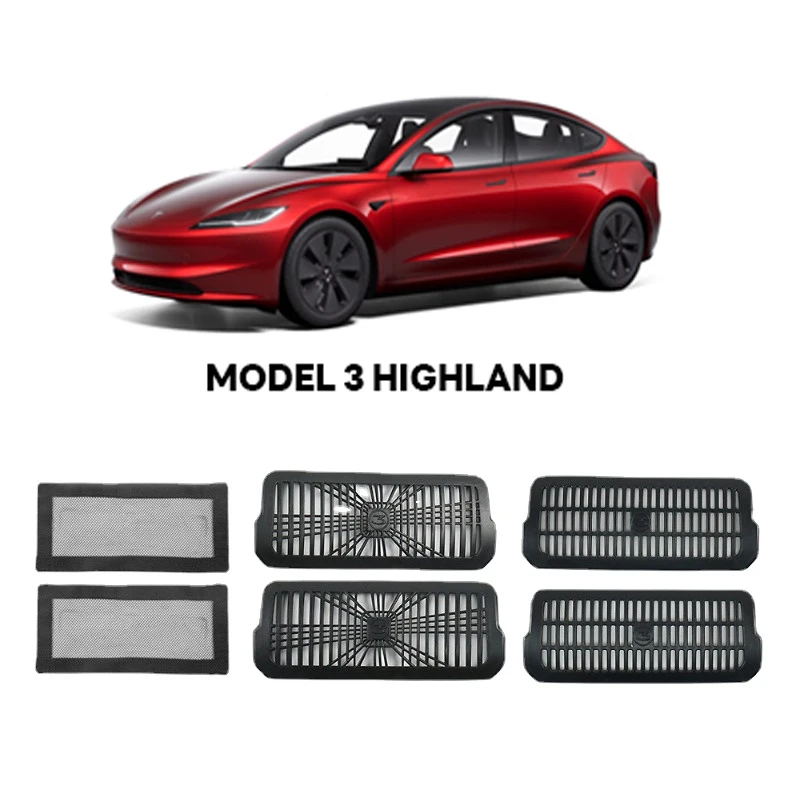 

Under Seat Rear Air Vent Protect Cover for 2024 Tesla Model 3 Highland Anti-blocking Backseat Outlet Grille Protector Accessorie