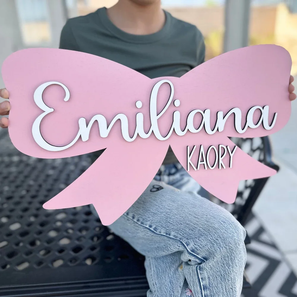 

Customized Baby Name Sign Personalized Wooden Acrylic Wedding Name Party Sign Birthday Baby Gifts Baby Bedroom Wall Decor Gift
