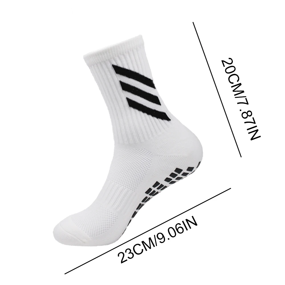 5PCS Set Grip Football Socks Non-Slip Running Socks High Elastic Bandage Leg Cover Drawstring Ball Bag Breathable Sports Towel