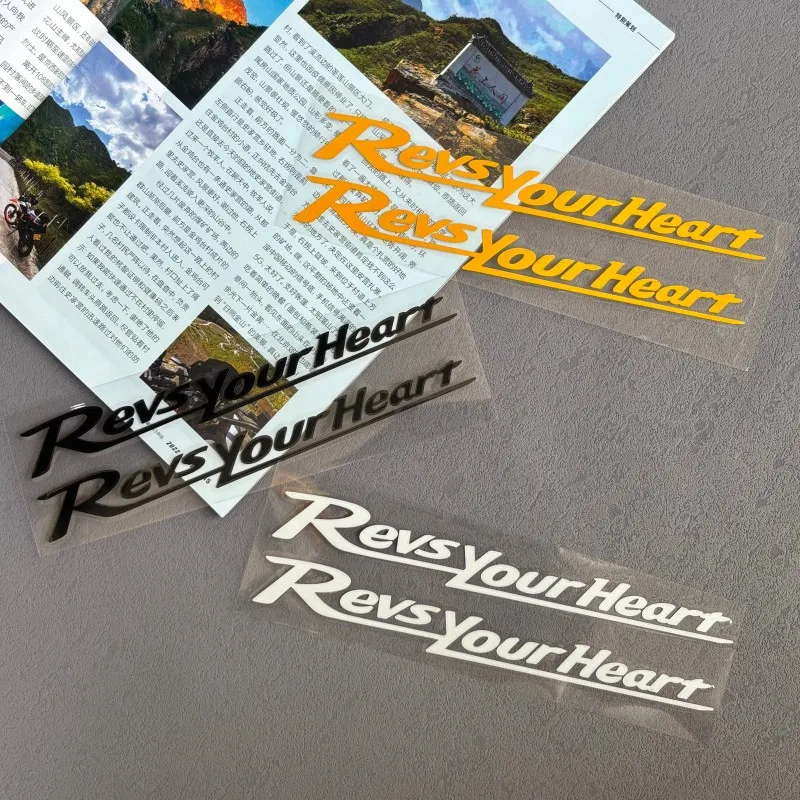 

2pcs Revs Your Heart Reflective Waterproof Body Decoration Stickers For JOGI125 TMAX NMAX XAMX SMAX SCOOPY PCX Cliack Universal