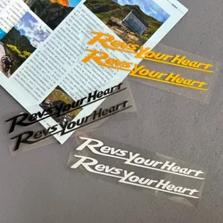 2pcs Revs Your Heart Reflective Waterproof Body Decoration Stickers For JOGI125 TMAX NMAX XAMX SMAX SCOOPY PCX Cliack Universal