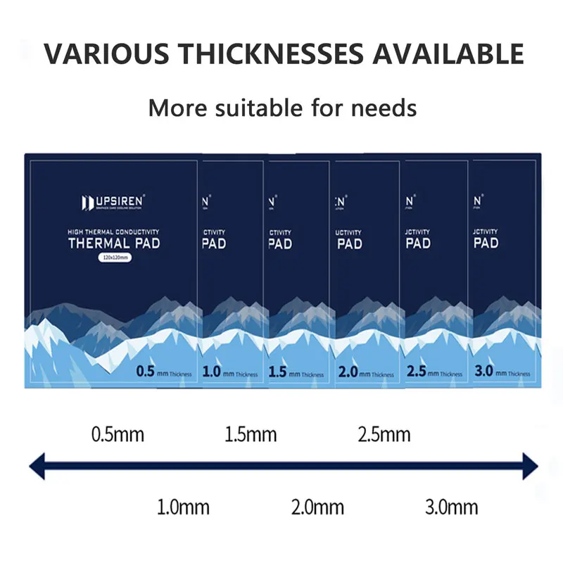 Upsirene Grafikkarte Kühlung 15w/mk Thermo pad Wärme ableitung Silikon Pad CPU/GPU Grafikkarte Thermo pad Motherboard