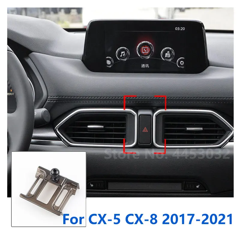 Car Phone Holder Mounts Special For Mazda CX-5 CX-8 CX5 GPS Supporting Fixed Bracket Base 17mm Accessories 2013-2021