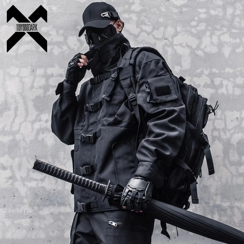 

Tactical Bomber Jackets Men Functional Multi Pockets Jacket Windbreaker 2023 Hip Hop Streetwear Coat Male Clothing Techwear