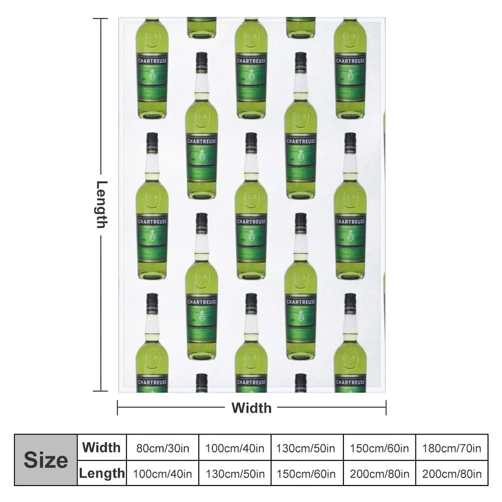 Green Chartreuse Bottle Oil Painting Throw Blanket Baby Beach Decorative Throw Luxury Throw Picnic Blankets