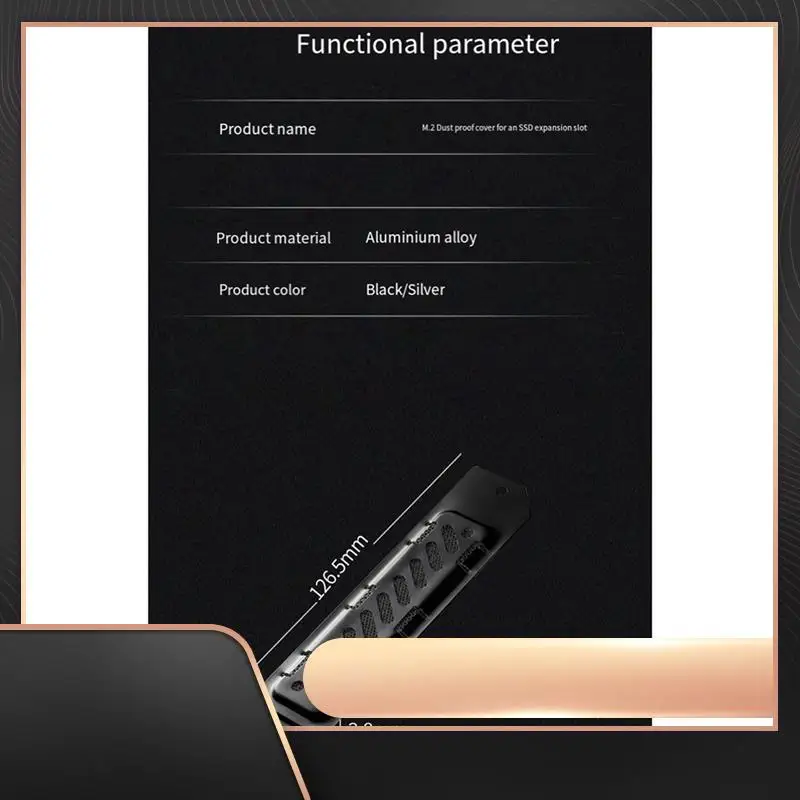 

Пылезащитный чехол из алюминиевого сплава, подходящий для Ps5slim, специальный слот расширения M.2SSD, черный