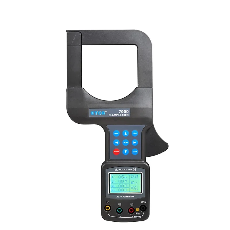 جديد ETCR7000 عيار كبير تسرب المشبك متر التيار المتناوب 0.00mA-1200A 0-600 فولت 80X80mm