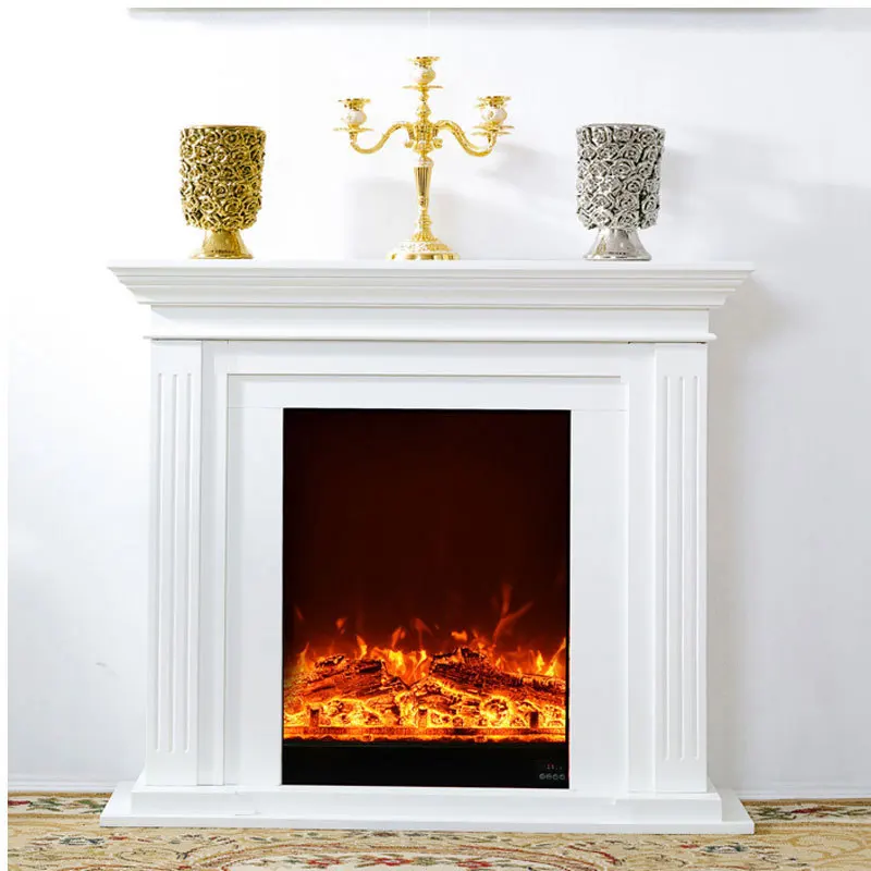 CZ  Fireplace Background Wall TV Cabinet Electric Fireplace Decorative Cabinet Rack Heating Core
