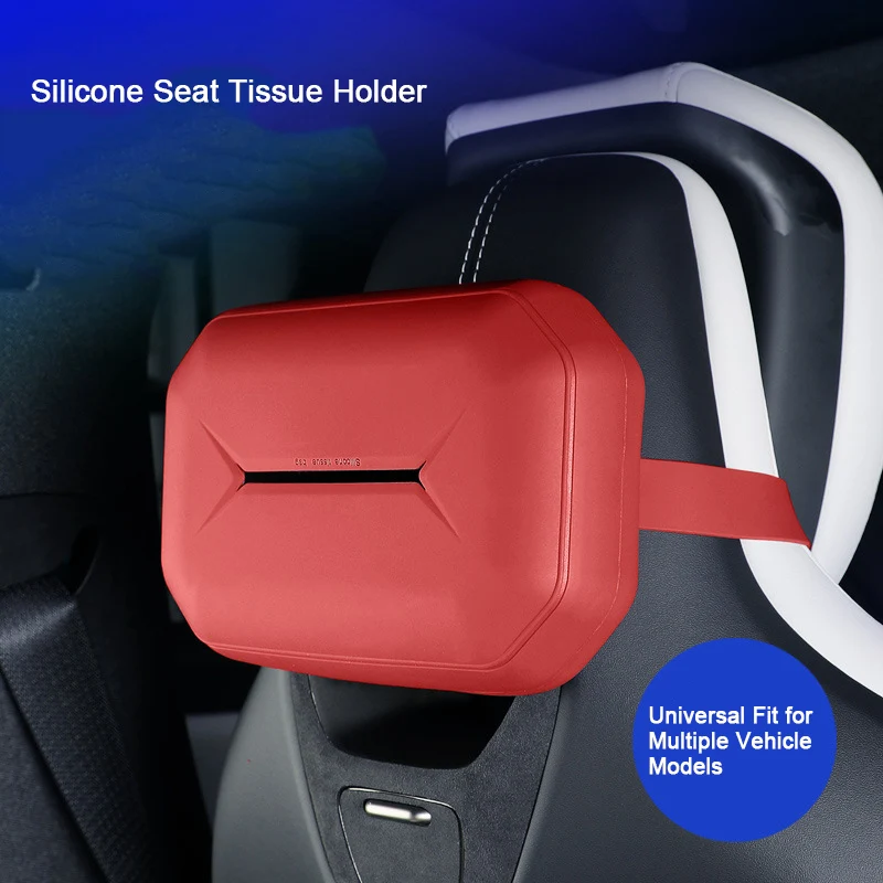 Soporte de pañuelos de silicona para BMW, caja de pañuelos para asiento trasero de coches, dispensador de servilletas, caja de pañuelos para asiento trasero, accesorios de modificación Interior de coche
