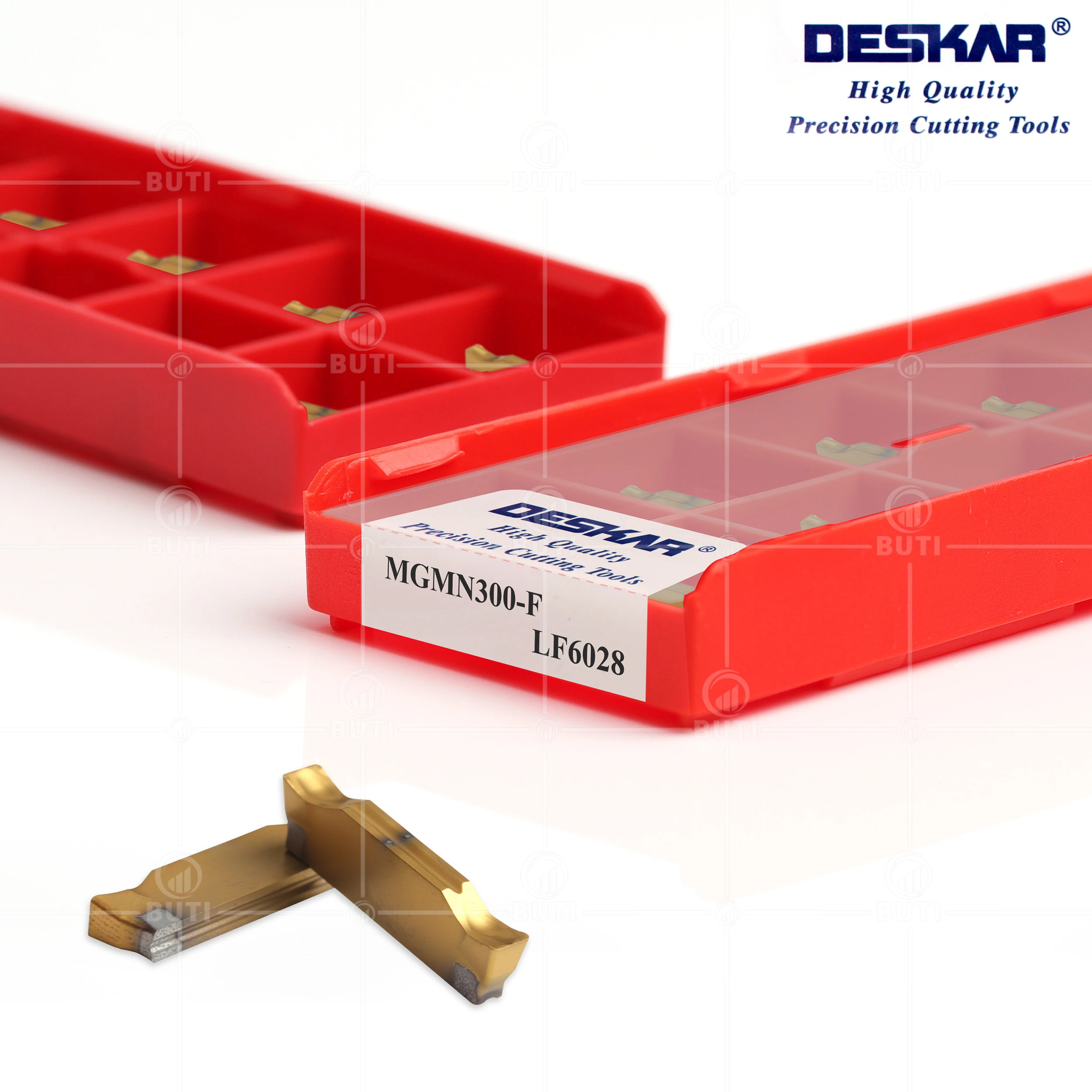 Imagem -02 - Deskar 100 Original Mgmn200 250 300 400-f Lf6028 Carbide Insere Cnc Torno Cortador Ferramentas de Corte de Lâminas de Sulco para Peças de Aço