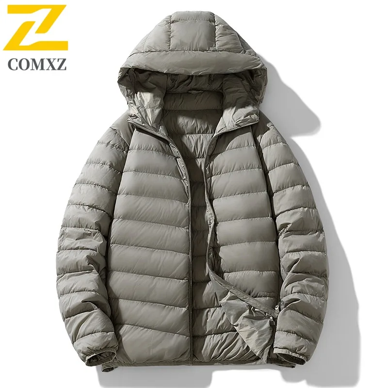 

COMXZ Мужская зимняя куртка, теплая толстая корейская модная легкая снежная куртка-пуховик, удобная дорожная высококачественная стеганая куртка