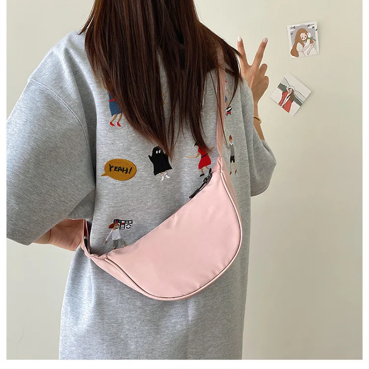 

Нейлоновая сумка через плечо, женская водонепроницаемая сумка для пельменей, легкая маленькая сумка через плечо, универсальная сумка на одно плечо под мышками