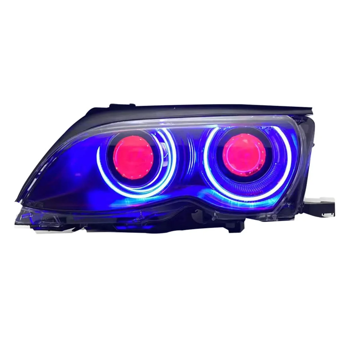 

For BMW 3 series E46 325 318 320I 316 Led Headlight Daytime Running DRL Angel eyes Low High Beam Turn signal with Projector lens