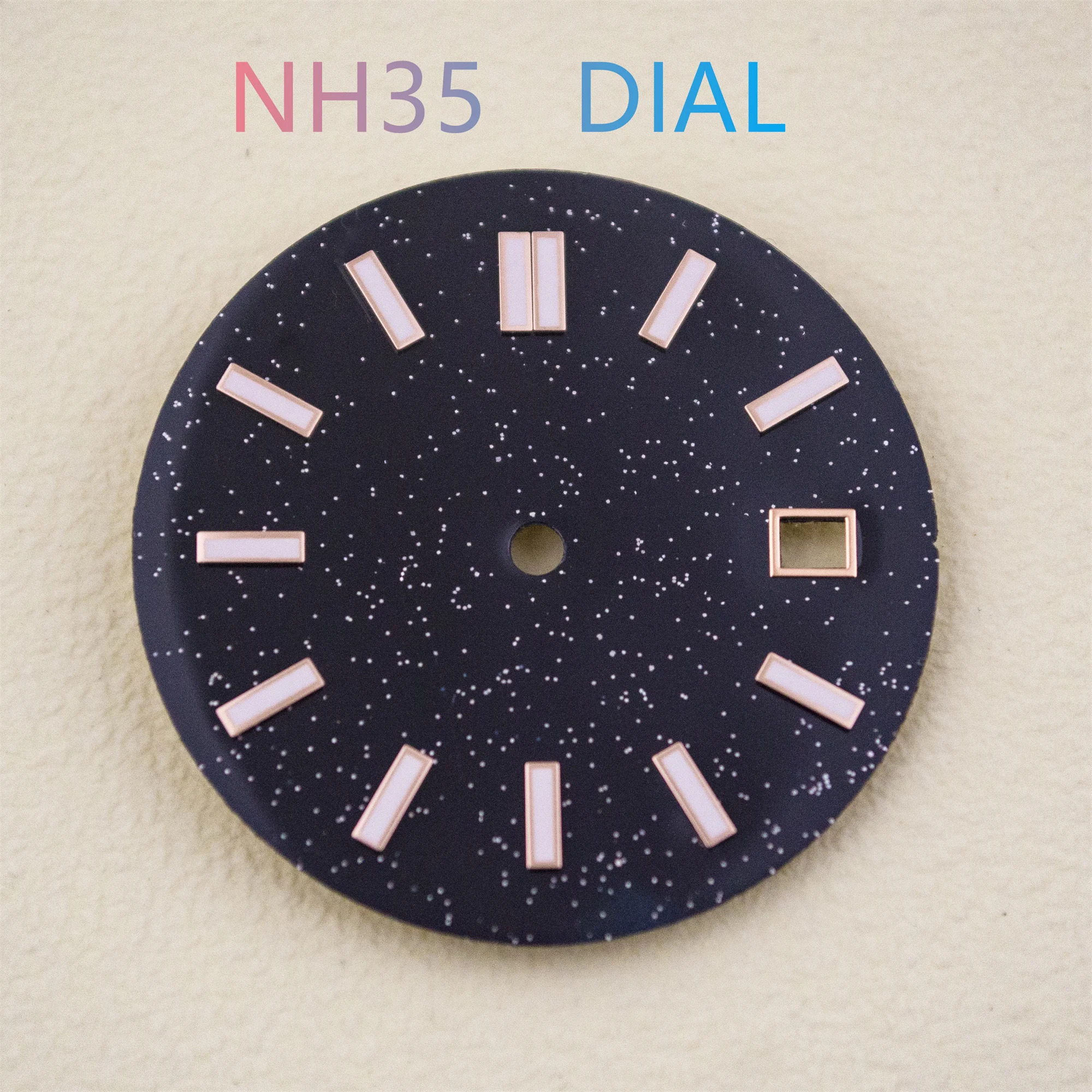 NH35 Watch Dial Shining Star-Shaped Dial Green Luminous 30.5mm Face for NH35 NH36 movement Watch Parts Repair Tools Accessories