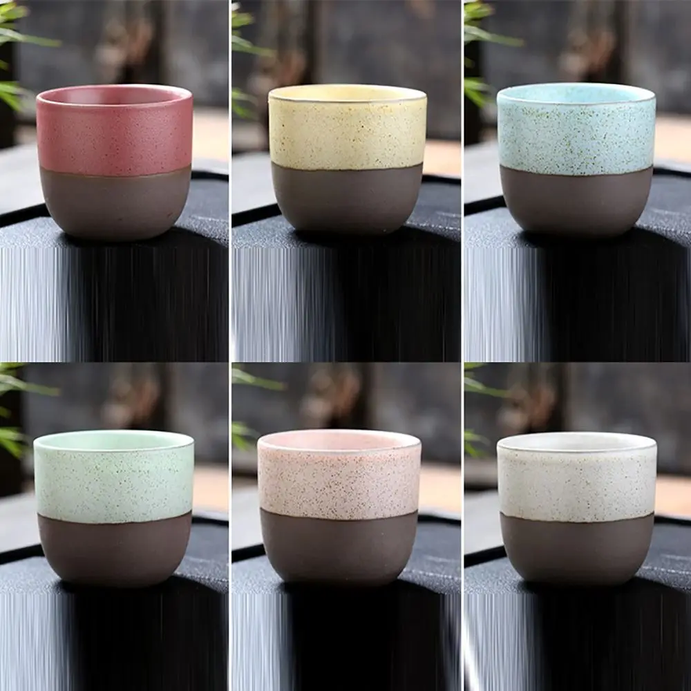 Kiln Transformation Kung Fu Teacup Creative Retro Crude Pottery Water Bowl Office 120ML Ceramic Coffee Cup