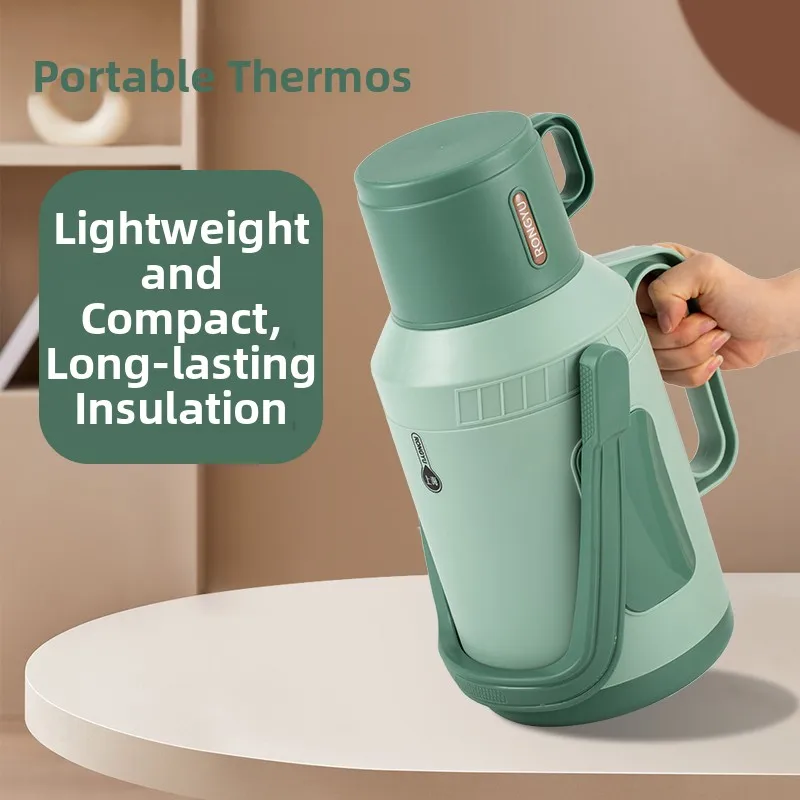 Portable Small Warm Water Bottle Glass Inner Tank Travel Car Thermal Bottle Student Dormitory Use Hot Water Pot Vacuum Flask
