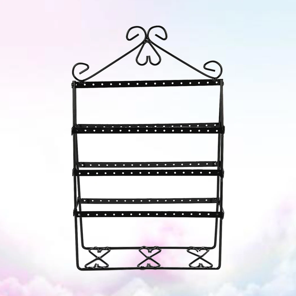 

Creative Earrings Storage Rack Jewelry Display Stand Hanging Organizer Metal Earring Holder For Home Or Retail Black Durable