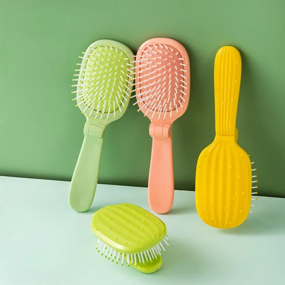 

Portable Hair Brush Cactus-shaped Scalp Massage Comb Foldable Travel Hair Combs Detangling Air Cushion Comb Hair Styling Tools