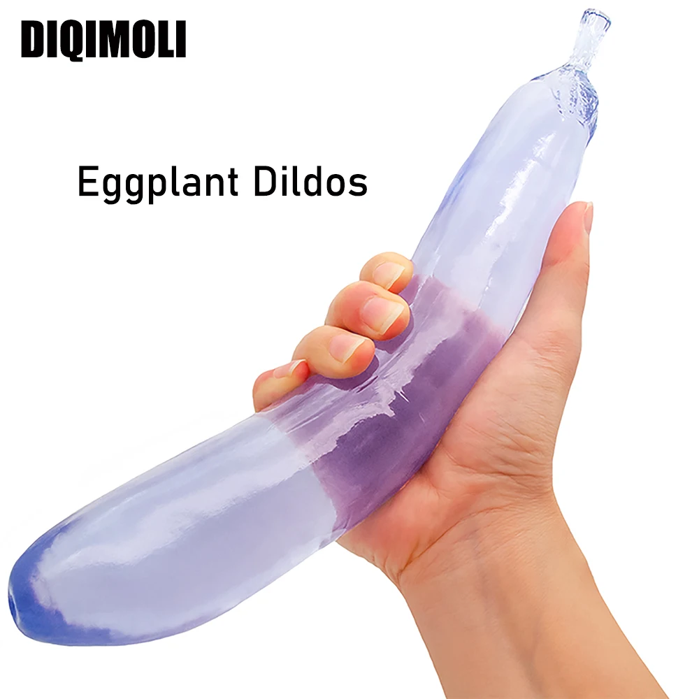 Sex Product Eggplant Dildos Anal Plug Soft Penis Erotic Phallus Butt Plug Stimulate Vagina and Anus Sex Toys Masturbator Dick