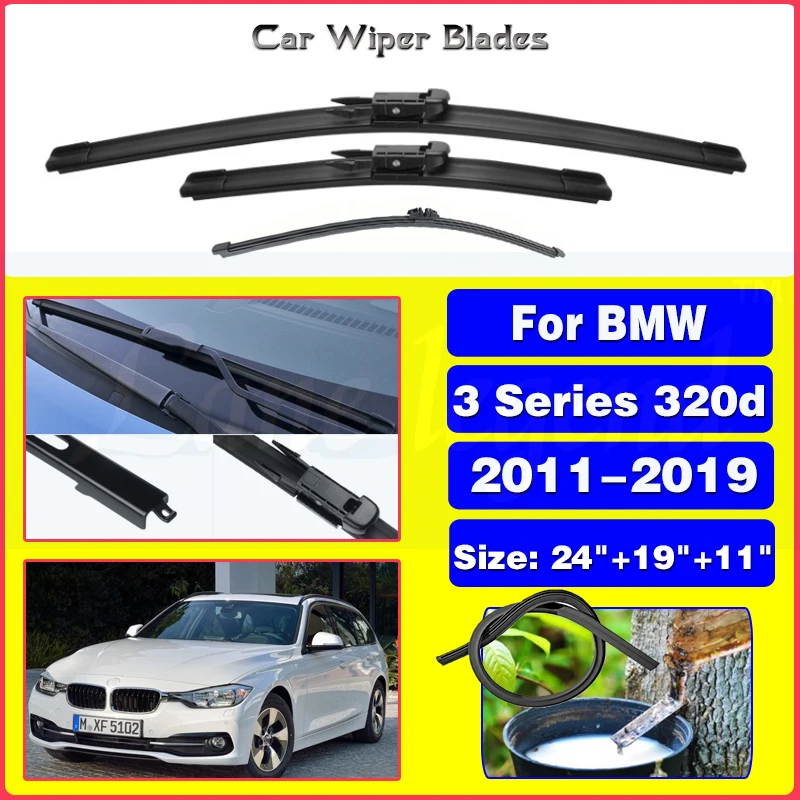 

Wiper Front & Rear Wiper Blades Set For BMW 3 Series 320d 330d 335d 316d 318d 320i 328i Touring Estate F31 2011-2019 2012 2013