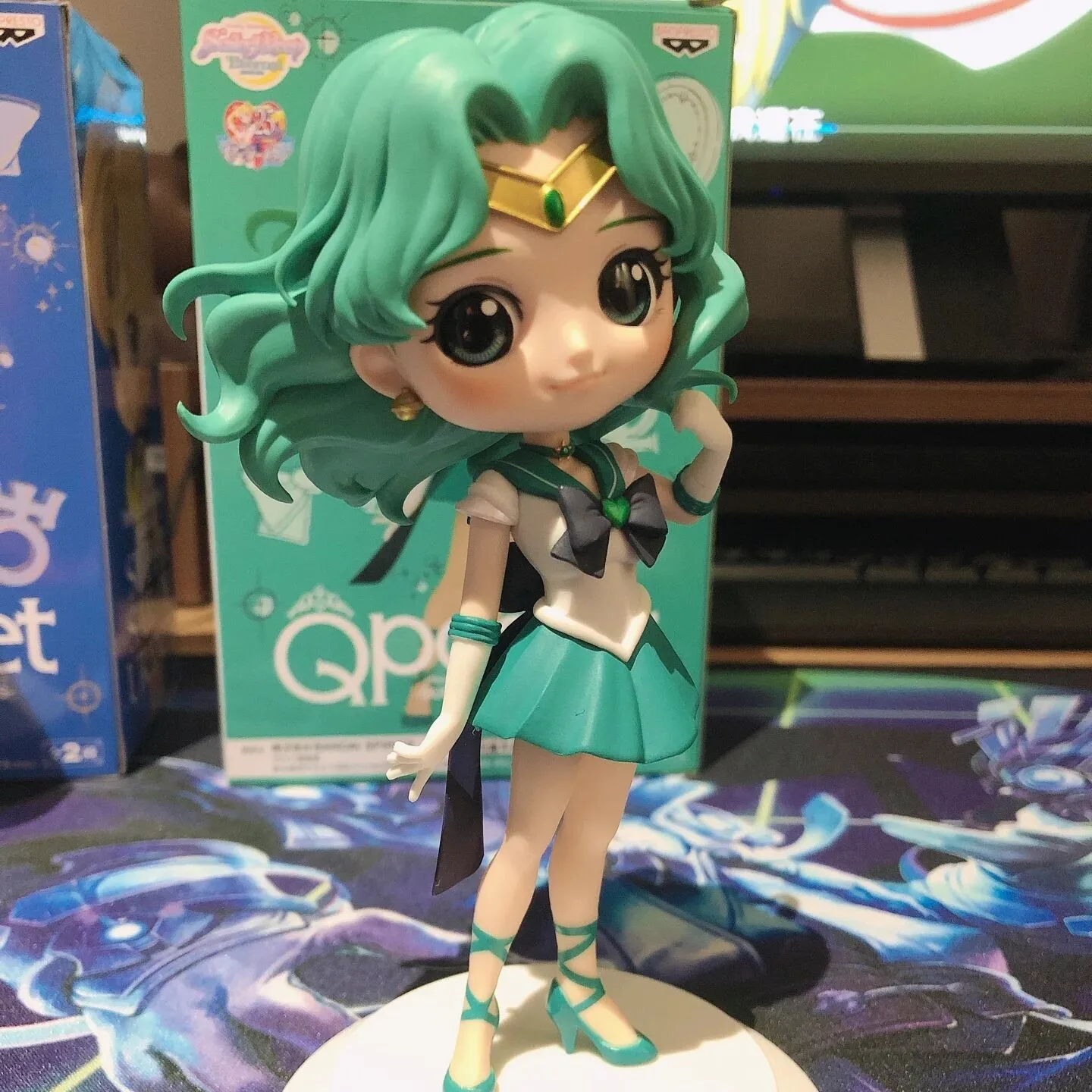 Qriginal Bandai Sailor Moon Qposket Neptune Uranus Figurine Anime Pvc Model Toy Collectable Kids Birthday Gifts