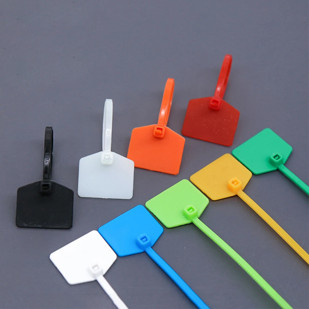 

120pcs Nylon Cable Ties Colored Wire Zip Ties Tags 3x120mm Red Yellow Green Black White for Indoor Use
