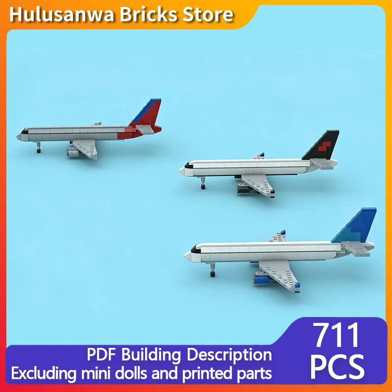 

A320-200 Jet Aircrafts Model MOC Building Bricks War Equipment Modular Technology Gifts Holiday Assemble Children Toys Suit