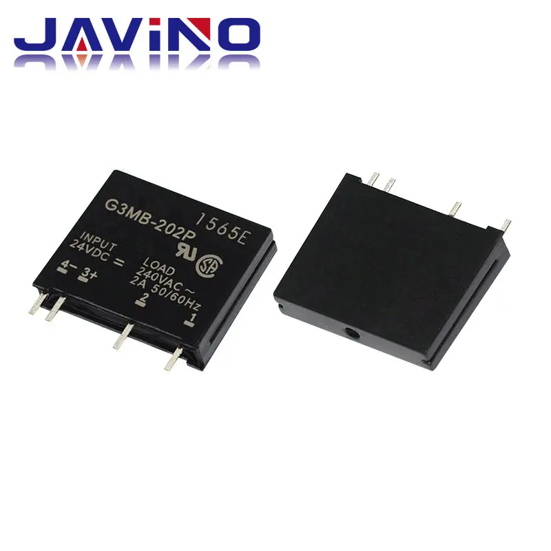 1Pcs 5V 12V 24V DC-AC Solid State Relay Module G3MB-202P G3MB 202P PCB SIP SSR AC 240V 2A Snubber Circuit Resistor Relay Switch