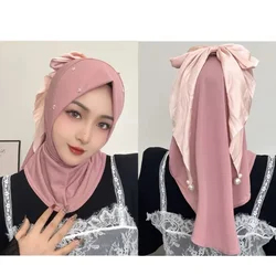 Big Bow Convenient Cover Hat Hijab Femme Musulman