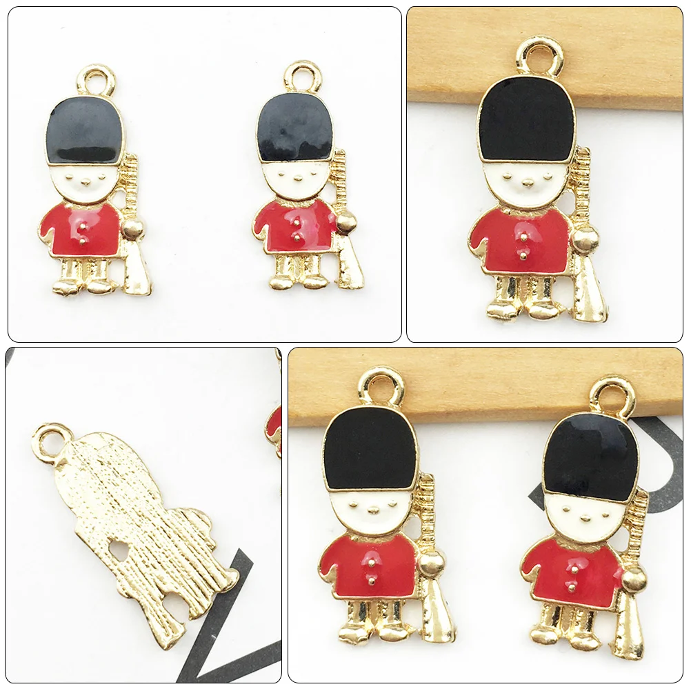 10 Pcs Nutcracker Accessories Charms for Jewelry Making DIY Bracelet Necklace Christmas Crafts Metal Keychain