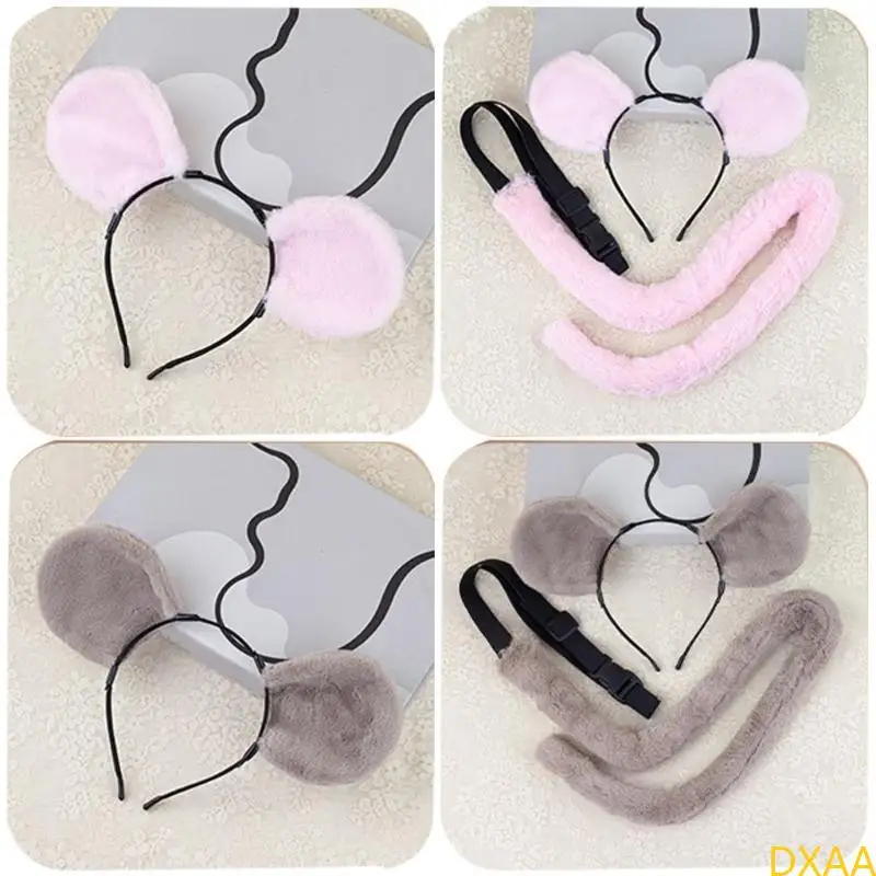 مجموعة أزياء الأزياء DXAA Mouse أذني مع Tail Tutus Skirt للأطفال الفتيات الهالوين عيد الميلاد