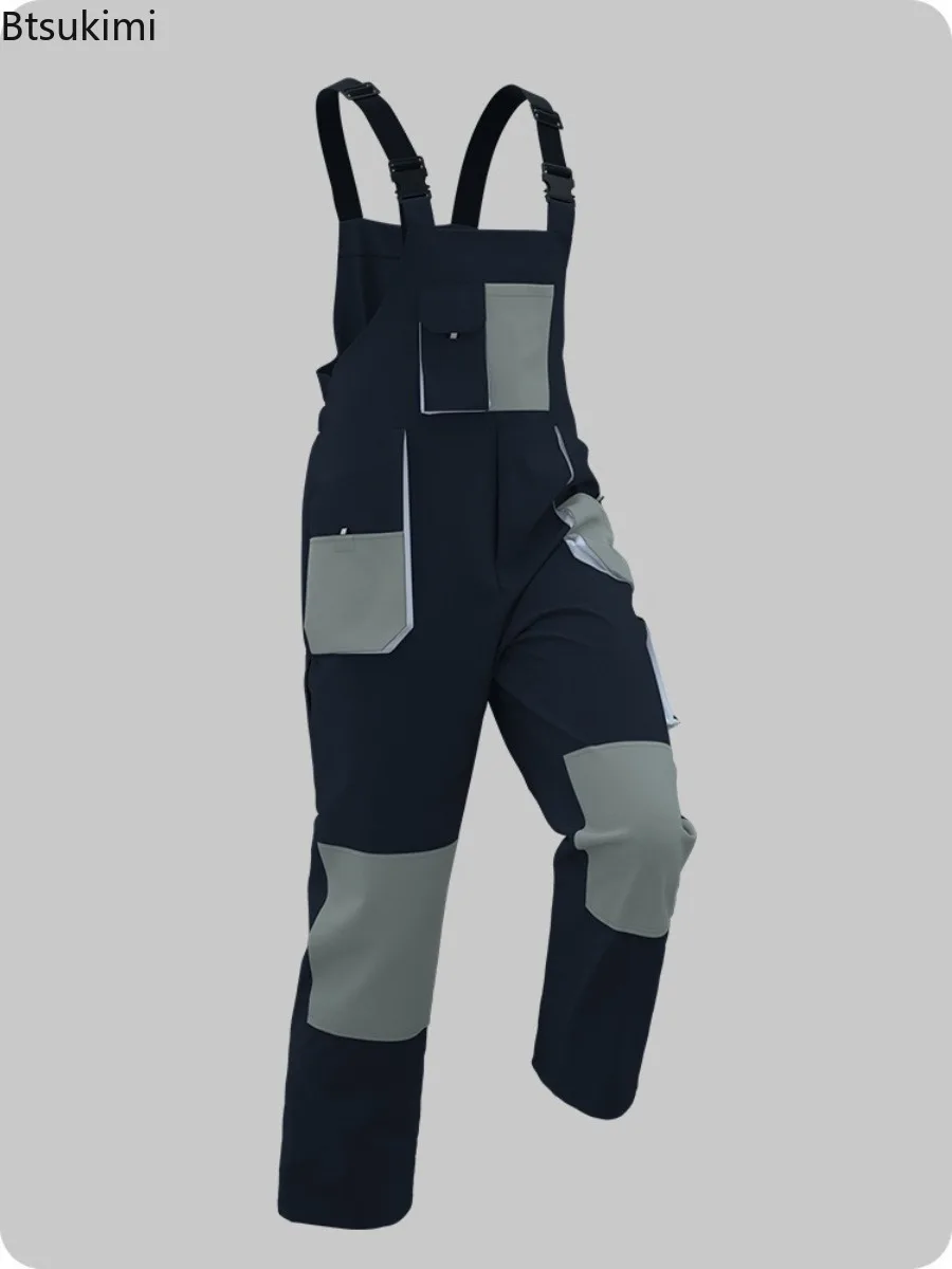 Work Trousers Overalls Wear Resistant Race Car Repairman Jumpsuit Mechanics Working Coveralls Multi Pockets Work Dungarees 5XL