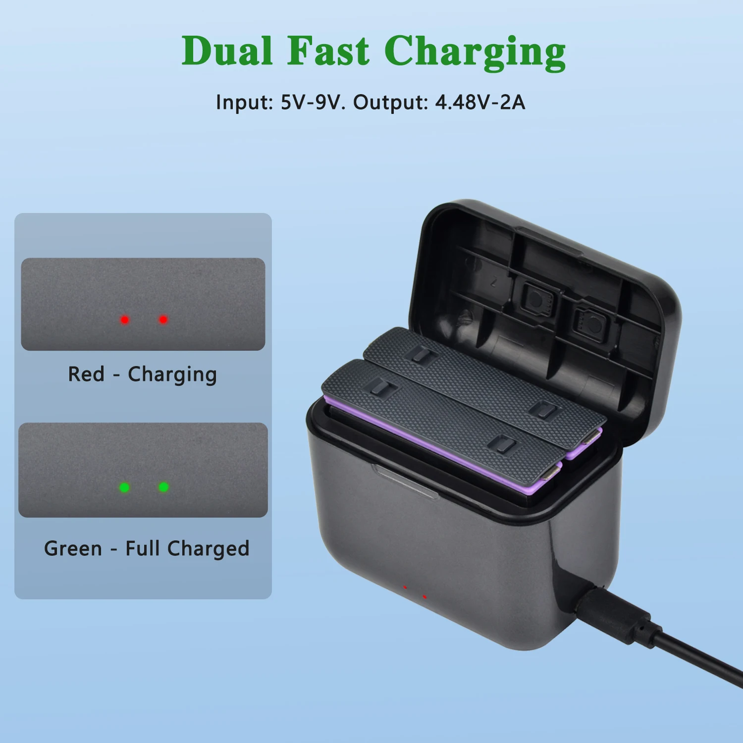 بطارية بديلة 2860 مللي أمبير في الساعة لـ Insta360 X5، صندوق شاحن سريع لملحقات كاميرا الحركة Insta 360 X5