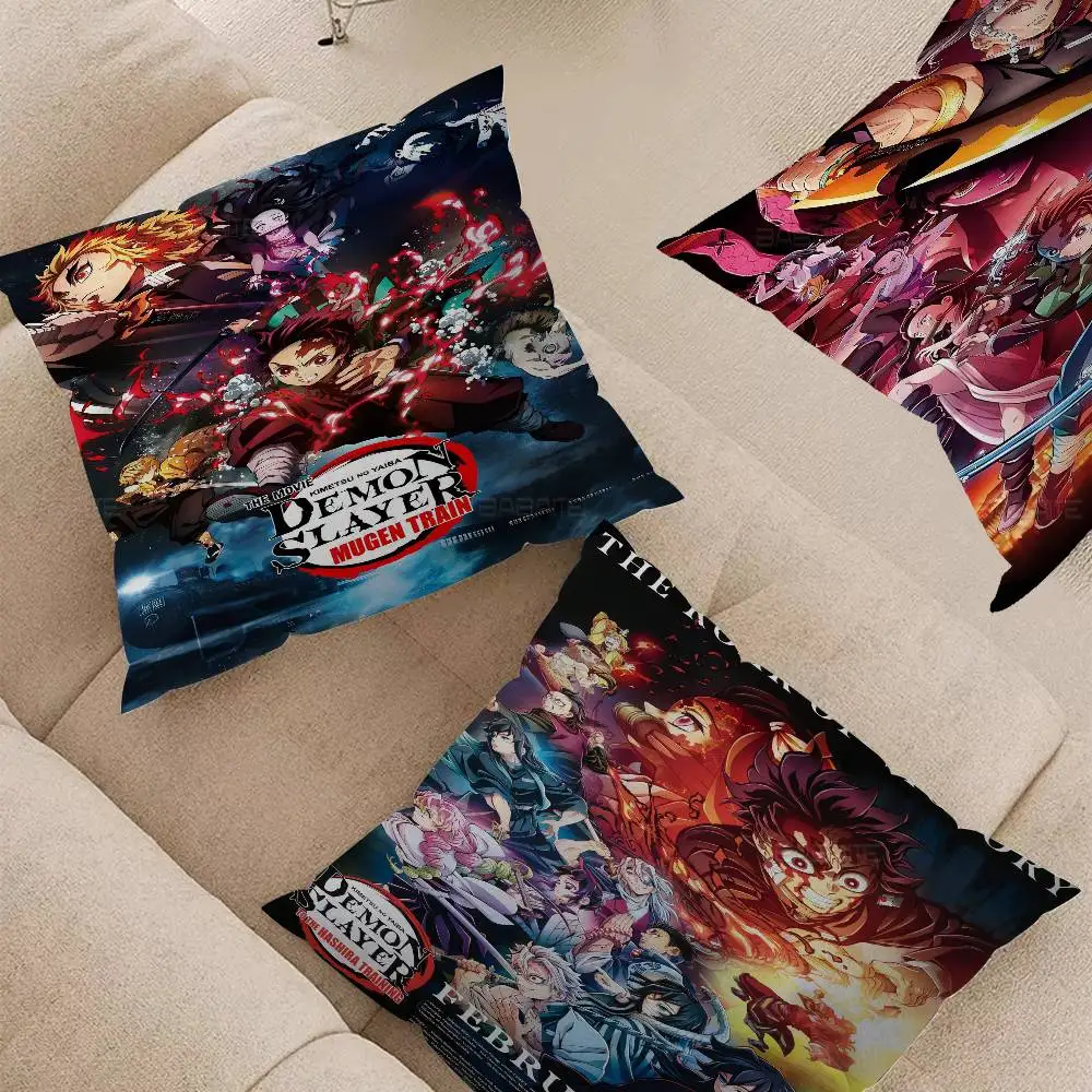 

Demon Slayer Cushion Cover Inches Farmhouse Decor Home Throw Pillow Covers For Couch Decorations