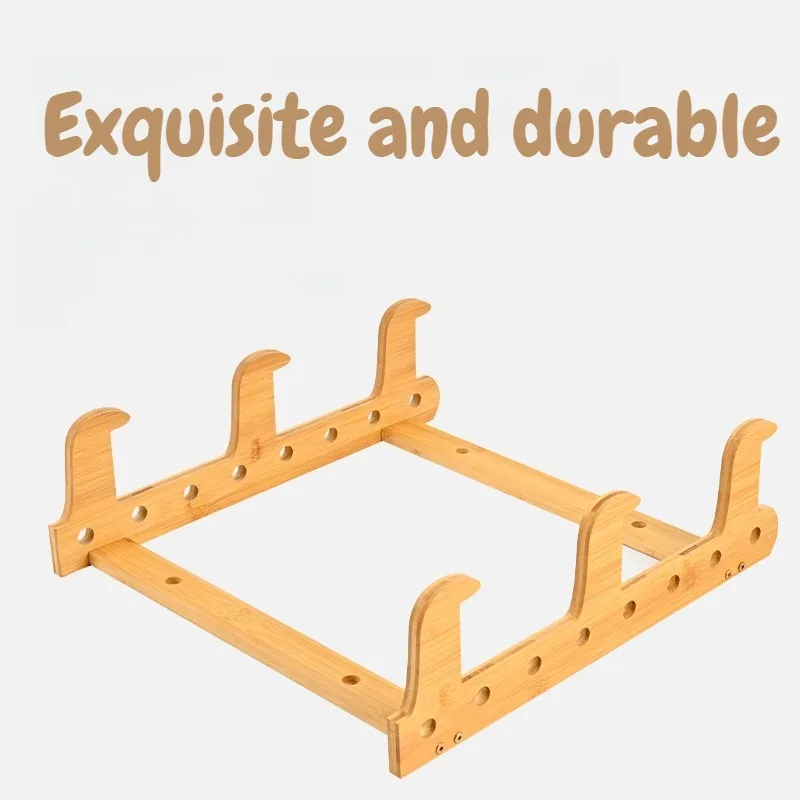 Bamboo Bow Stand Durable Wall-mounted Bow Frame High Load Bearing Capacity Bow and Arrow for Hunting and Archery Accessory
