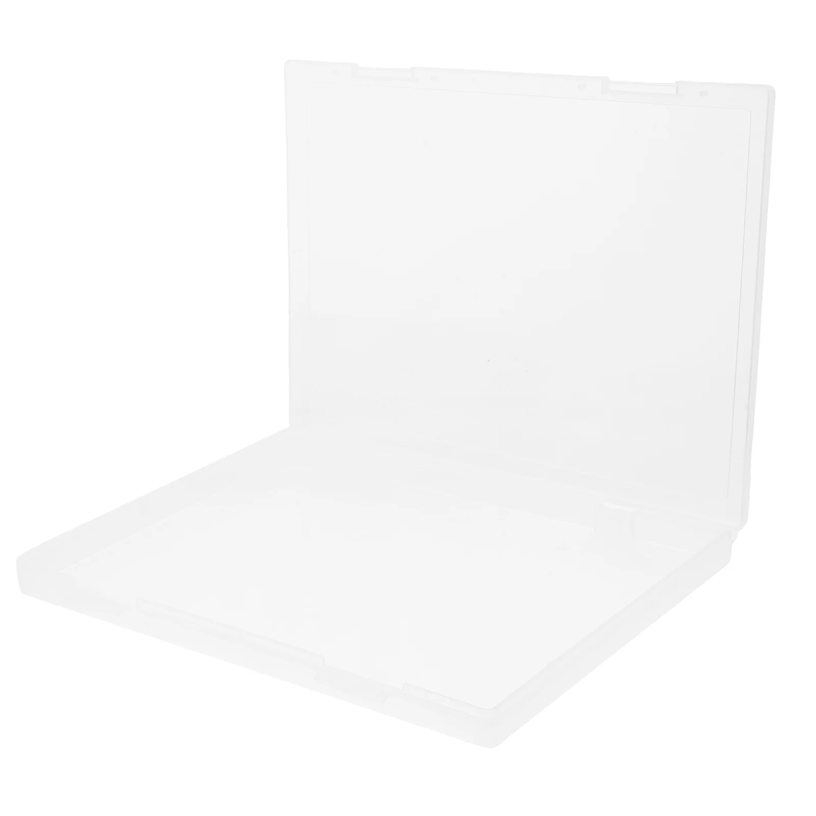 

2Pcs Clear File Box Transparent Document Storage Organizer PP Plastic Dustproof Waterproof Moistureproof for Office Home