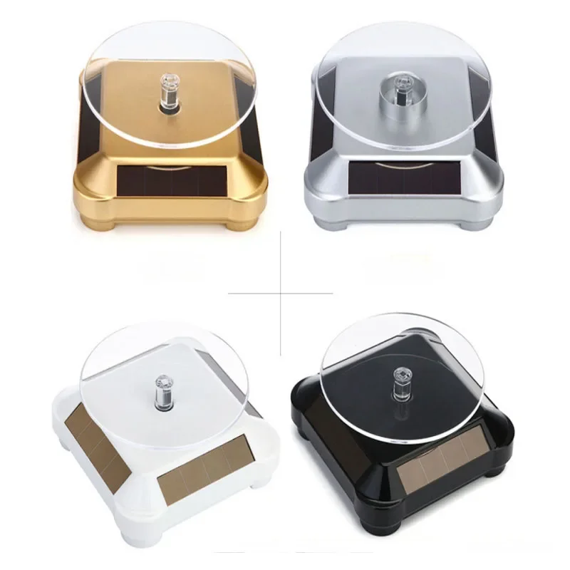 

Solar Display Table Jewelry Jade Packaging Mobile Phone 360 Degrees Rotating Jewelry Stand Jewelry Display Props Rotating Disk