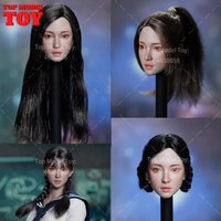 SUPER DUCK SDH042 1/6 Asian Beauty Head Sculpt PVC Carving Model Fit 12'' TBL Female Soldier Suntan Skin Action Figure Body Doll