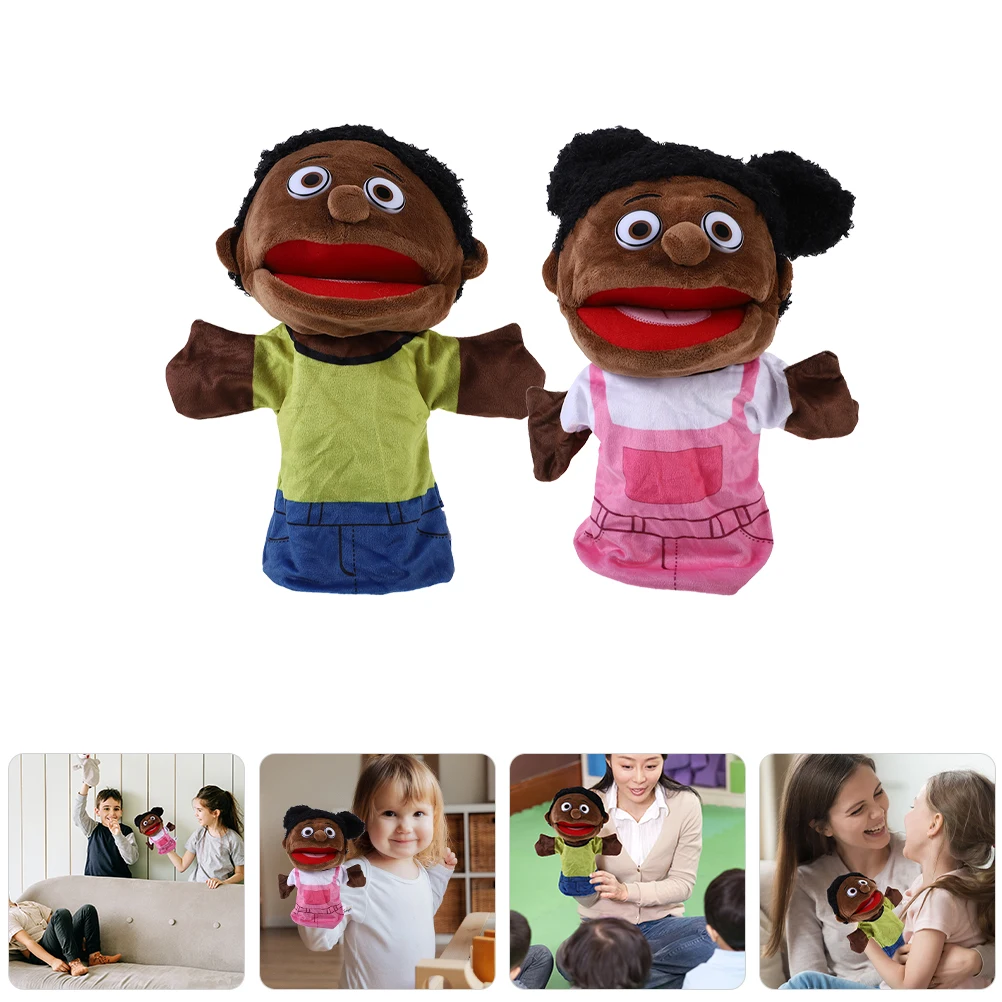 2Pcs Family Hand Puppet Set Lifelike Cartoon Hand Puppet for Storytelling Creative Role-Play and Interactive Play