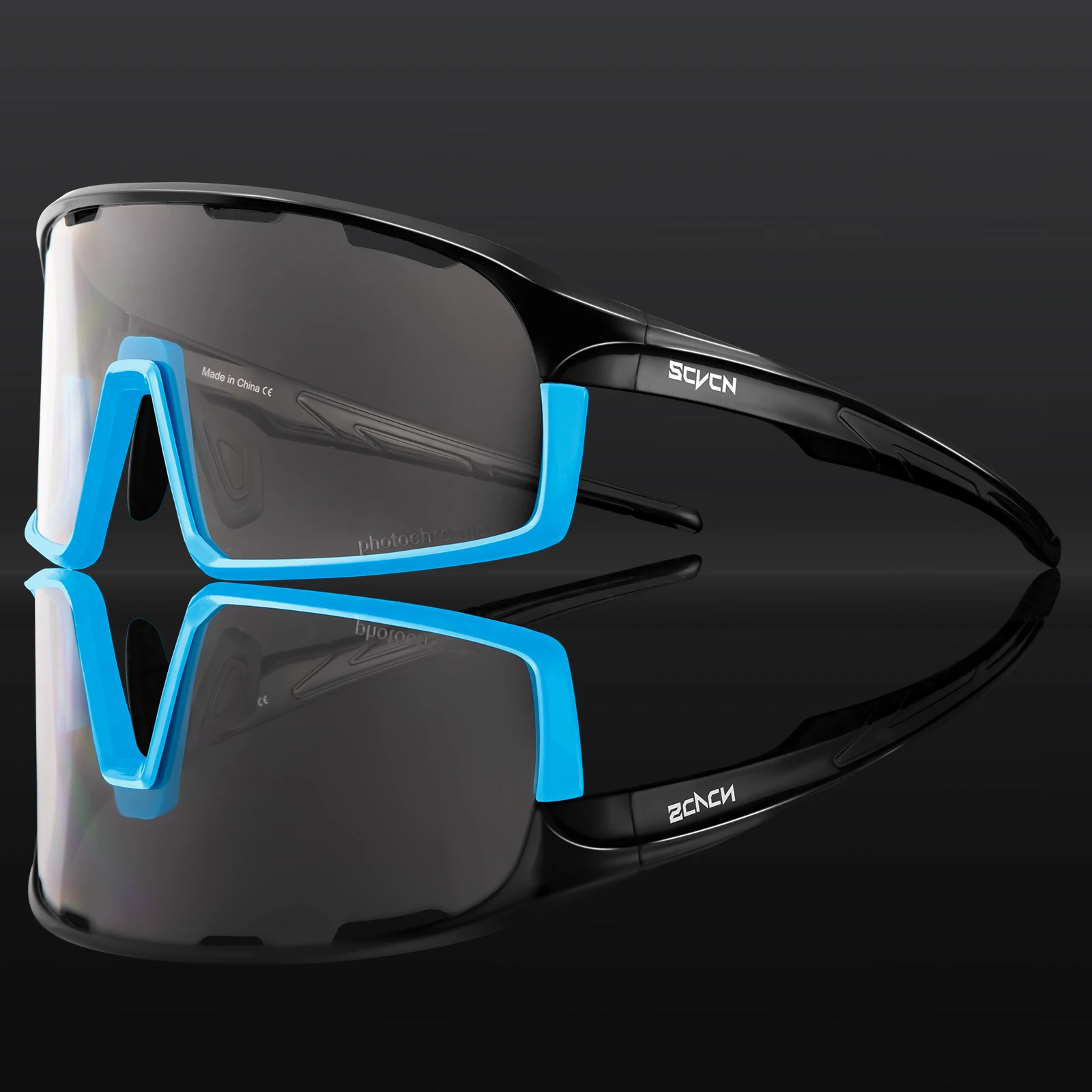 SCVCN Photochrome Radfahren Sonnenbrille Radfahren Gläser UV400 Fahrrad Brillen Sport MTB Outdoor Fahrrad Brille Sonnenbrille Okulare 6