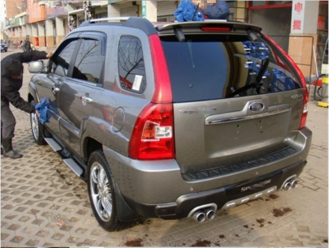 For Kia Sportage Spoiler High Quality ABS Material Car Rear Wing Primer Color Rear Spoiler For Kia Sportage Spoiler 2007-2013