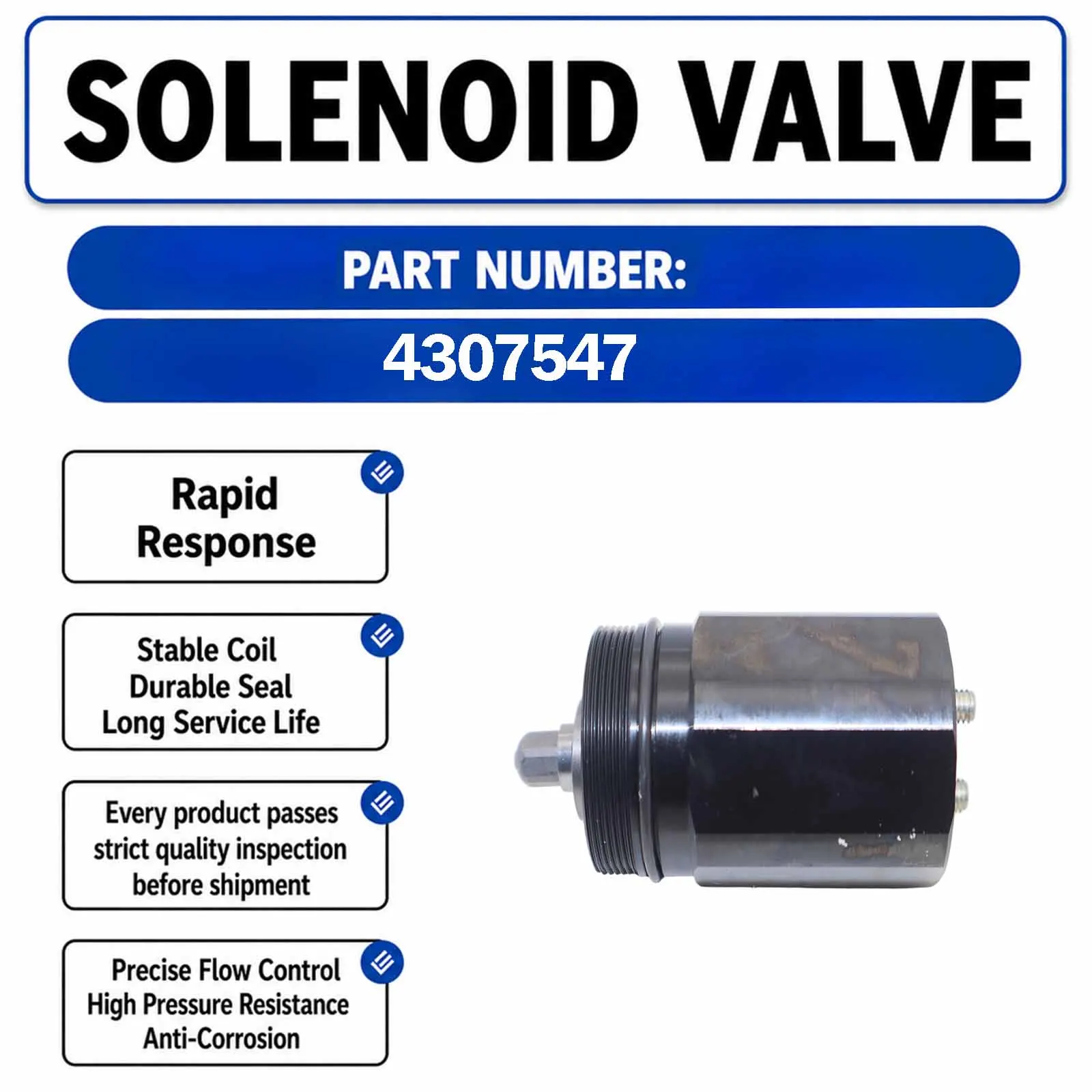 3080429 Fuel Injector Solenoid Valve For Cummins M11 QSM11 Engine