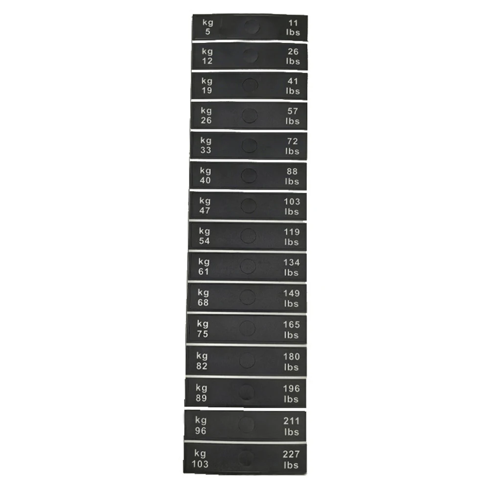 Digital Stickers Gym Labels Easy Identification Friction Resistant Multiple Weights PP Material Fitness Workouts