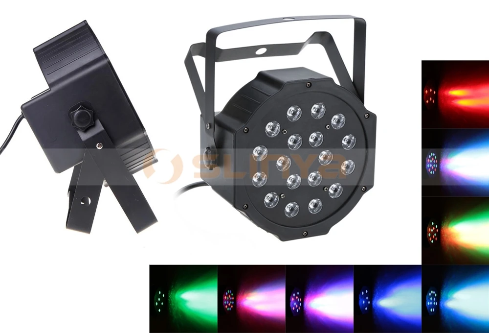 BOTAI 18 Led RGB Light PAR LED DMX Stage Lighting Equipment Master-Slave Led Flat for DJ Disco