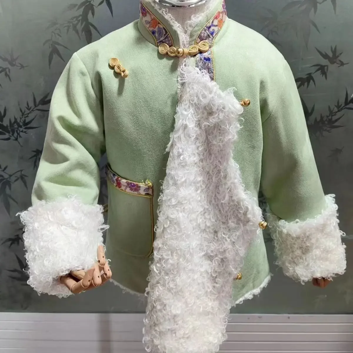 Nowa tybetańska odzież dziecięca wyściełana bawełną odzież męska i damska ten sam zimowy aksamitny top ciepła kurtka